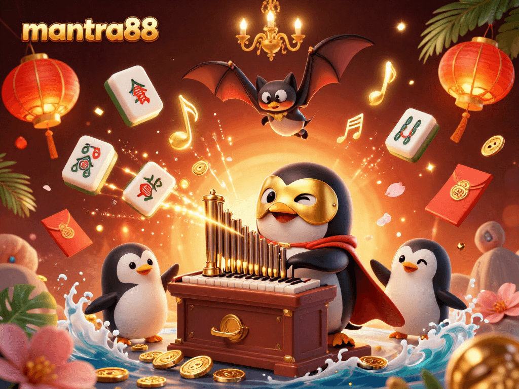 Experience the thrill with mantra88 as a phantom penguin orchestrates a gold-filled casino symphony.