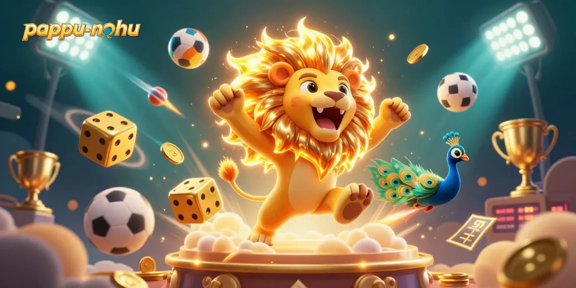 Pappu-nohu game illustration showcasing a vibrant casino scene with playful elements.