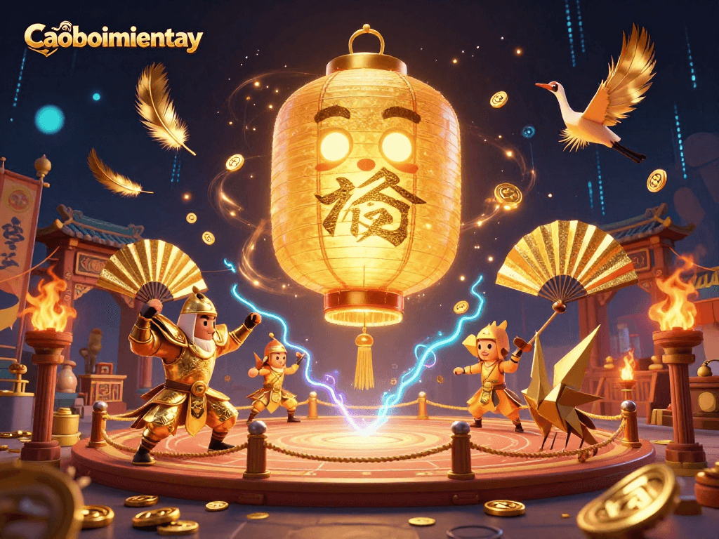 Experience thrilling gameplay in caoboimientay with mystical lantern spirits and vibrant casino elements.