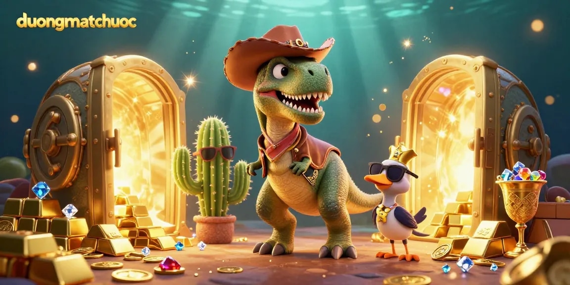 Experience the excitement of duongmatchuoc as you spin for treasure in vibrant 3D casino adventure.