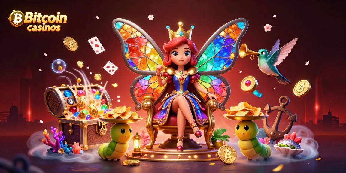 Gagnez dans les casinos Bitcoin avec cette illustration fascinante et riche en détails.