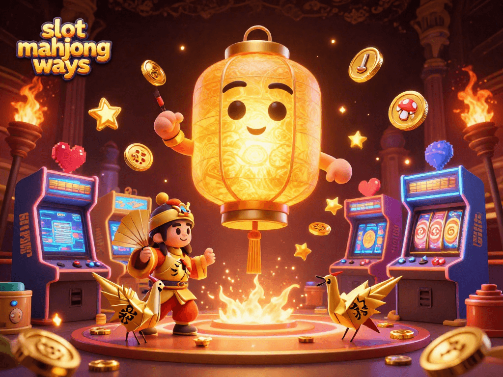 Experience the excitement with slot mahjong ways in this vibrant 3D casino illustration.