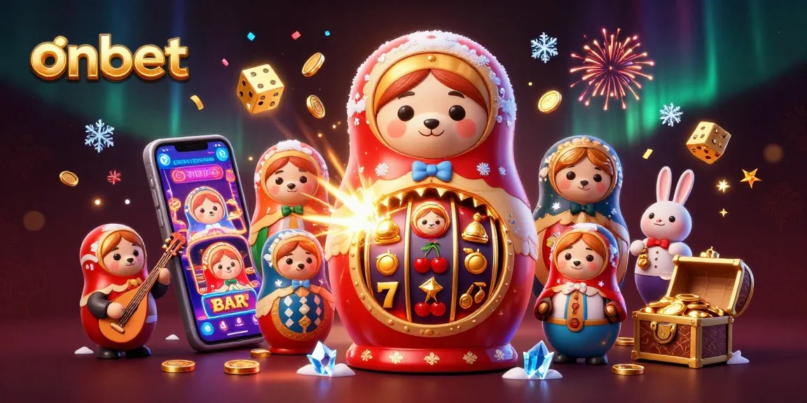 Experience winning moments at onbet with vibrant casino-themed 3D illustration and stunning characters.