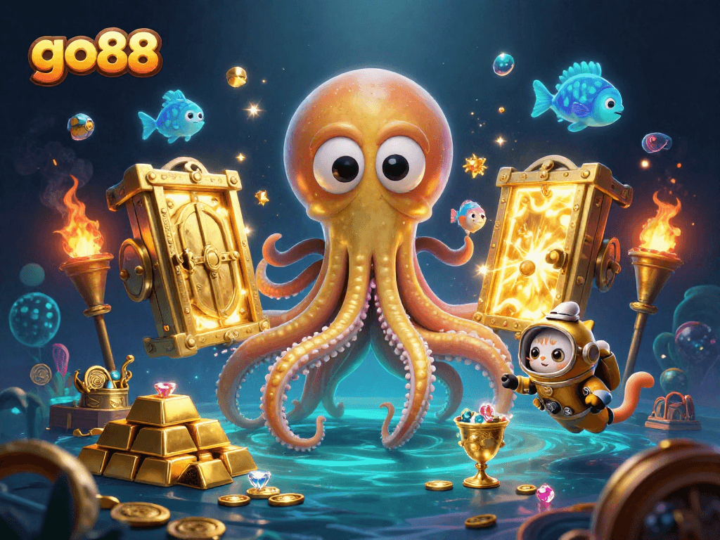 Engage with the thrilling go88 casino experience as the kraken guards treasures in an ocean of luck.