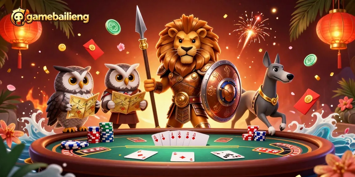 Experience thrilling gameplay with gamebailieng's poker tables and dynamic elements.