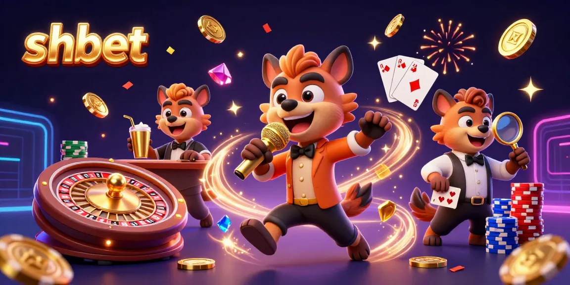 Join the excitement at shbet with hyenas running a comedy casino, featuring a stand-up act and vibrant gaming elements.