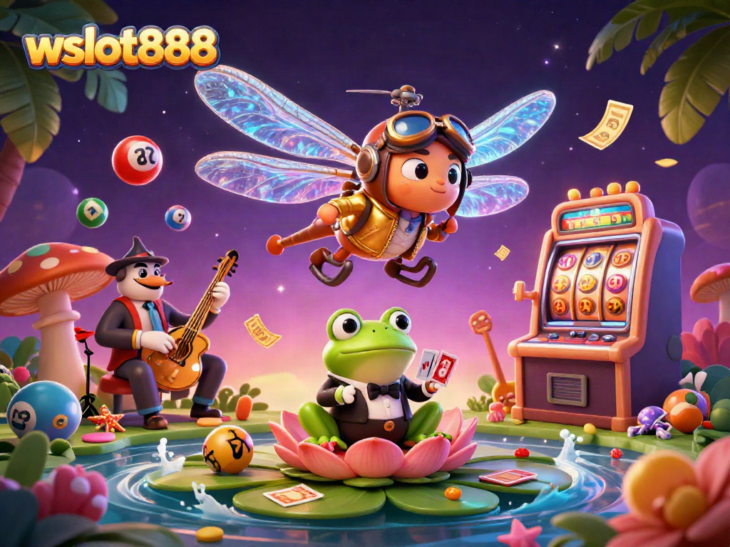 Bermain slot dengan wslot888, sambil menikmati suasana kasino yang berwarna-warni.