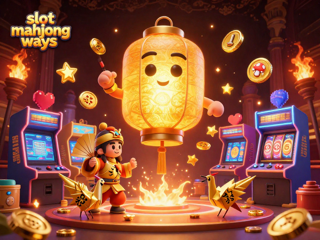 Experience the excitement with slot mahjong ways in this vibrant 3D casino illustration.