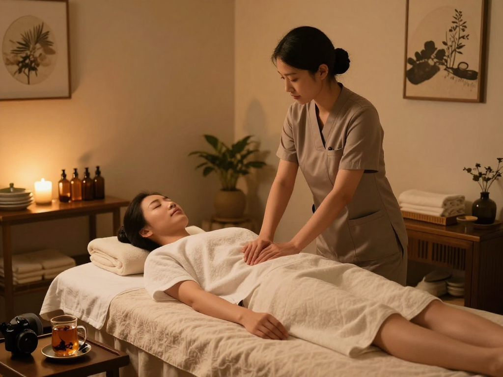 Relaxing spa consultation with mantra88 login for wellness treatment booking.