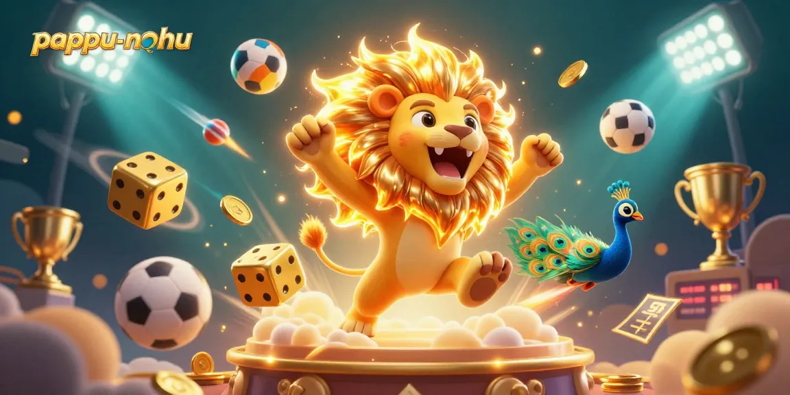 Pappu-nohu game illustration showcasing a vibrant casino scene with playful elements.