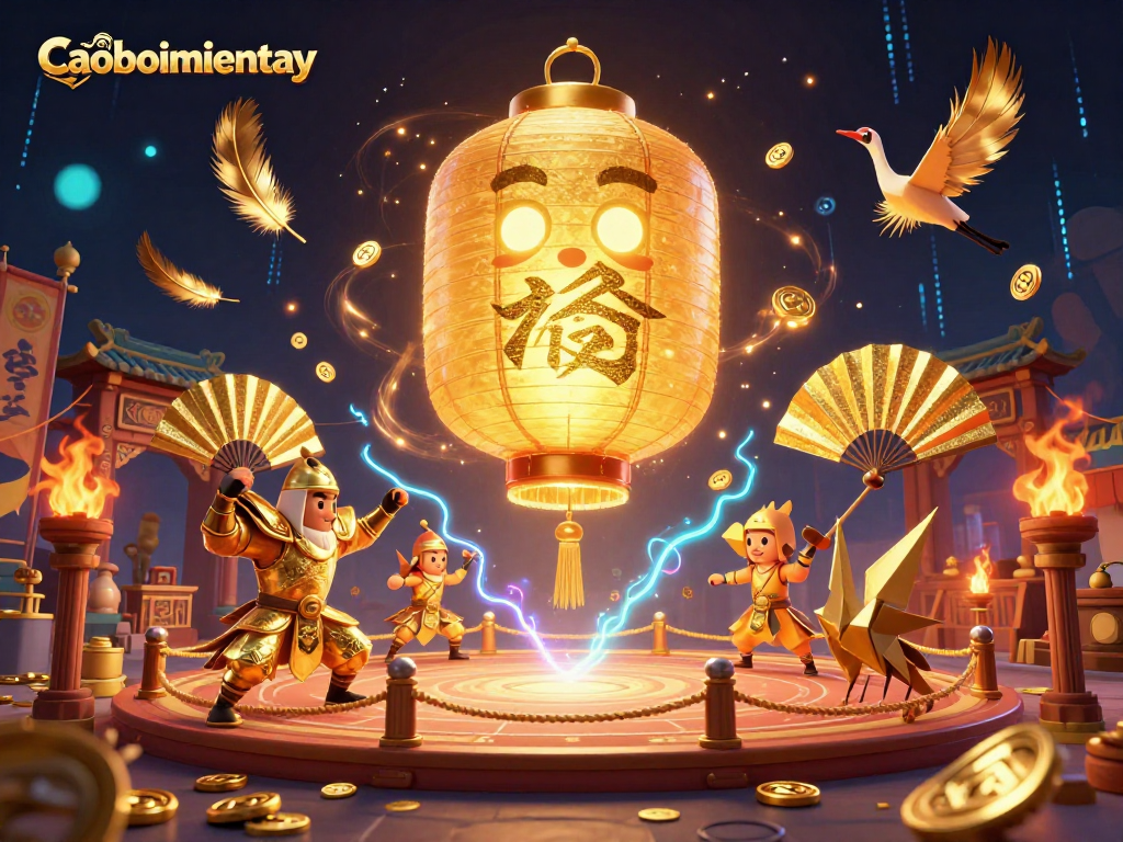 Experience thrilling gameplay in caoboimientay with mystical lantern spirits and vibrant casino elements.