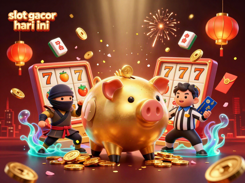 Playing slots with excitement at a vibrant casino featuring slot gacor hari ini visuals