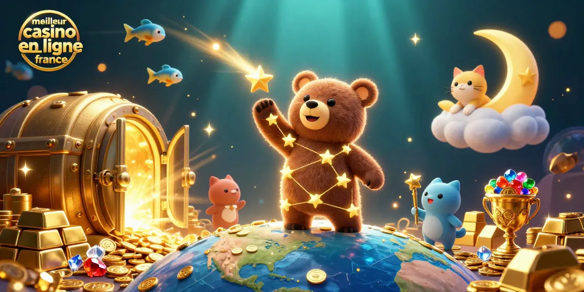 Admirez le meilleur casino en ligne France avec des éléments de jeu de casino scintillants et une ambiance festive.