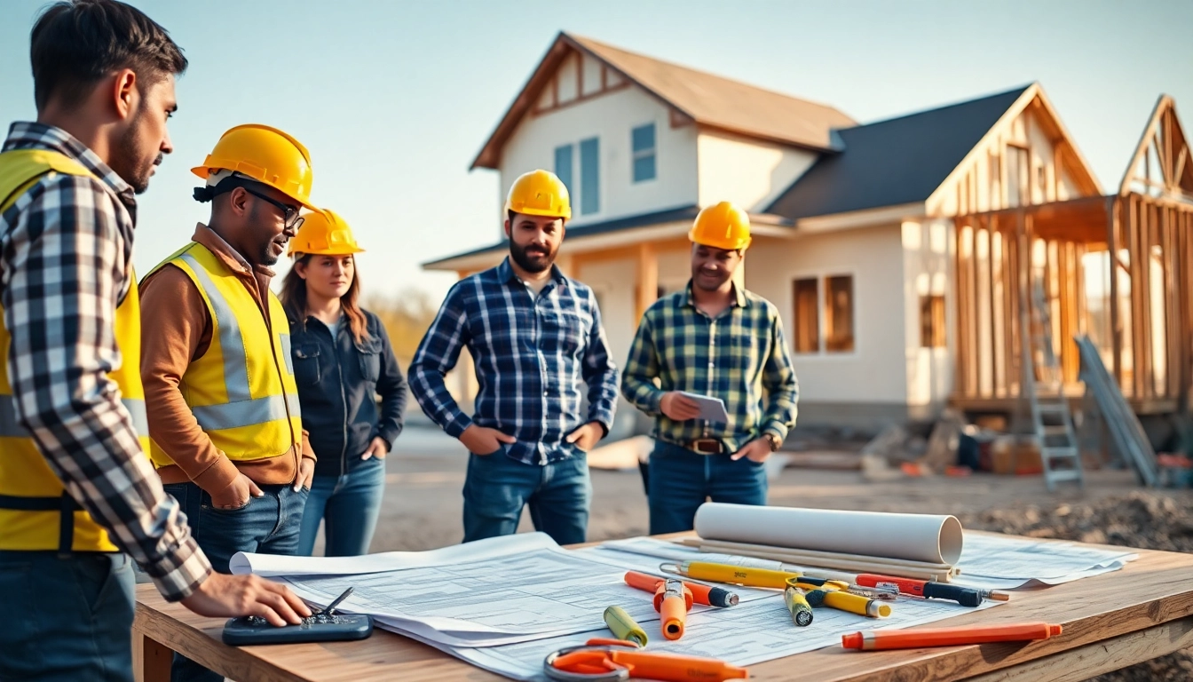 Collaborative team of New Jersey General Contractor experts working on a home renovation project.