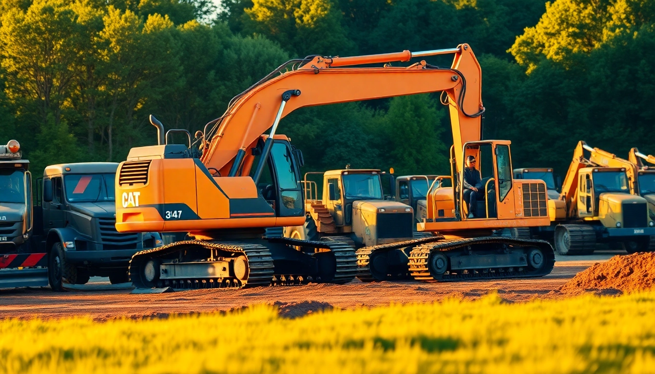 Experience seamless flathead equipment rental with a diverse fleet showcased in a vibrant outdoor setting.