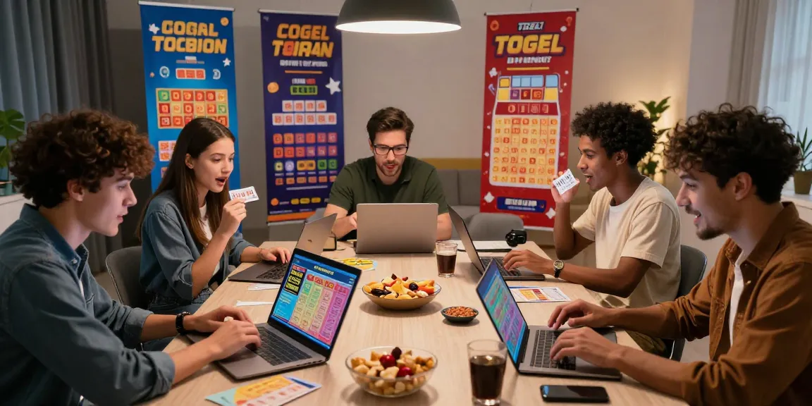 Players enjoying a togel online game in a modern setting, showcasing excitement and social interaction.