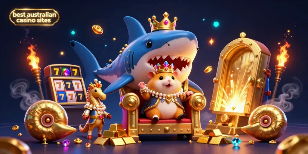 Play thrilling games at the best australian casino sites filled with riches like gold bars and sparkling gems.