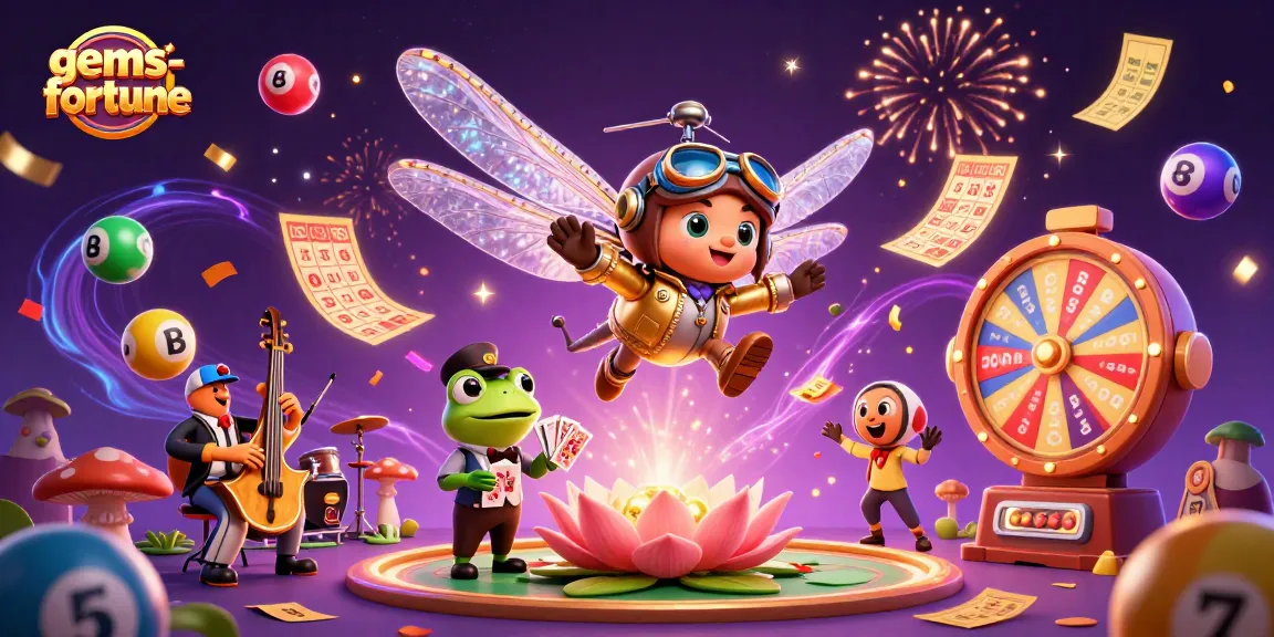 Engage with gems-fortune by exploring vibrant 3D casino art featuring dynamic game elements.