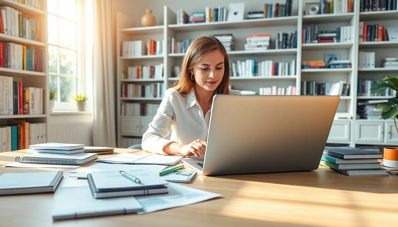 Organize Your Life With AI: Person managing tasks and notes efficiently in a bright office setting.