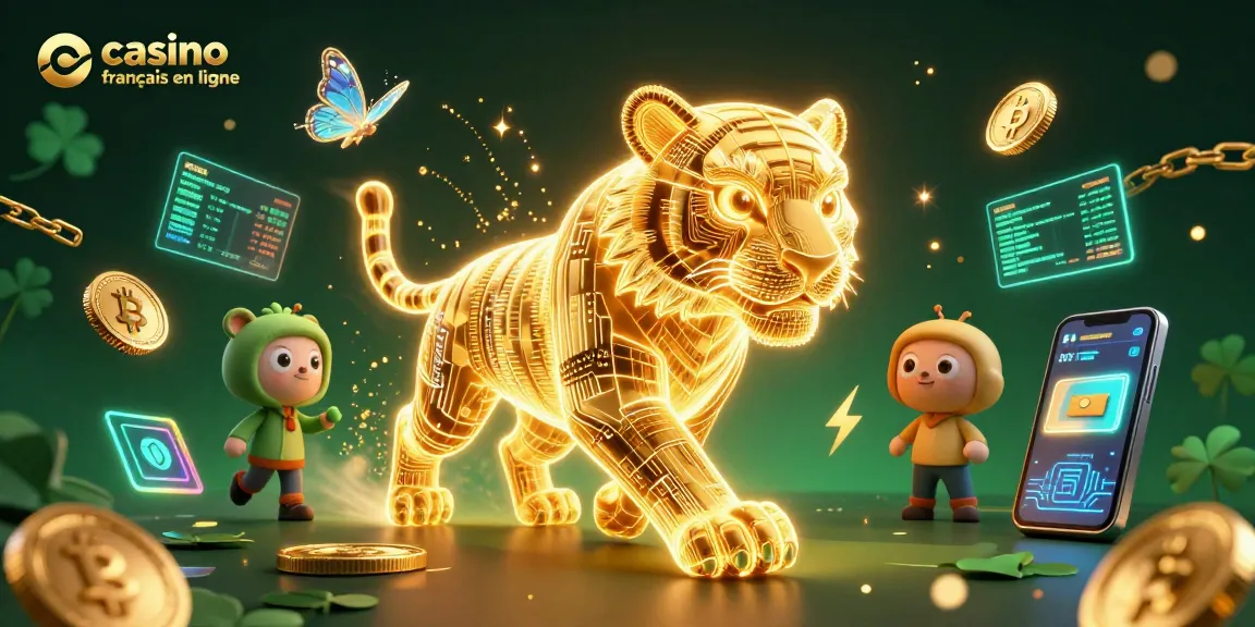 Vibrez avec le casino français en ligne: une illustration 3D captivante de jeux et crypto