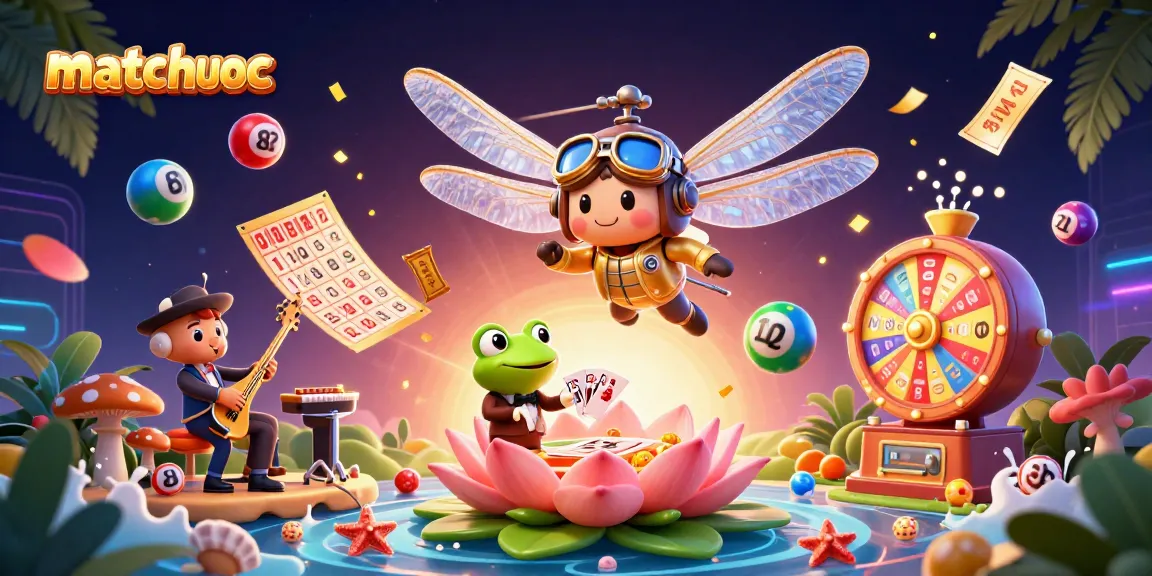 Experience matchuoc action with vibrant characters and casino elements in a dynamic 3D illustration.
