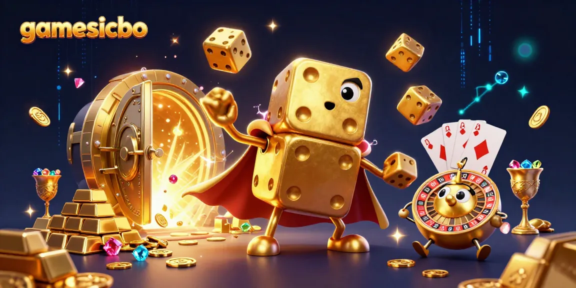 Engage with gamesicbo and discover the excitement of Sicbo through vibrant golden dice and dazzling treasures.