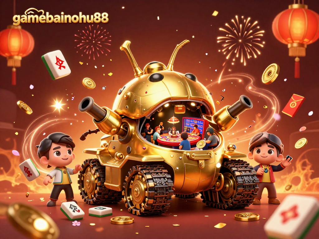 Experience thrilling gameplay with gamebainohu88 in a vibrant 3D casino scene packed with action.