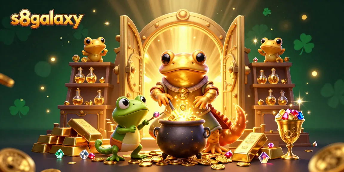 Experience the thrill of gold mining at S8galaxy with our enchanting 3D casino scene featuring magical alchemists.