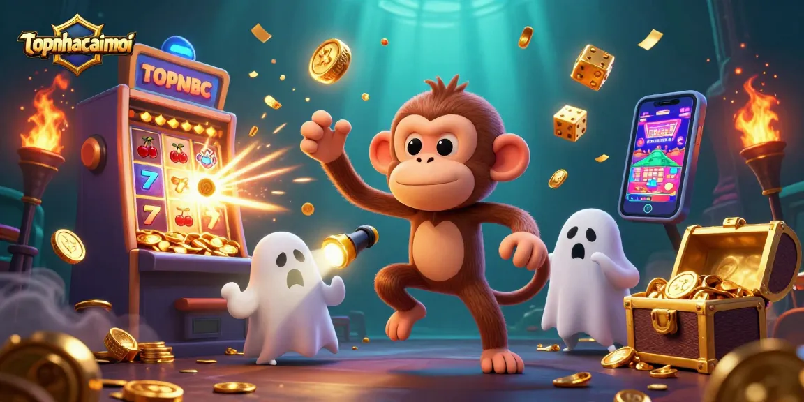 Engage with the excitement of topnhacaimoi as ghosts play among overflowing casino treasures.