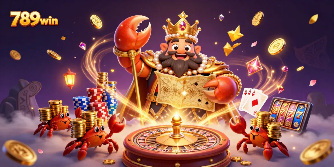 Experience thrilling gaming action at 789win with vibrant imagery of jackpot slots and casino elements.