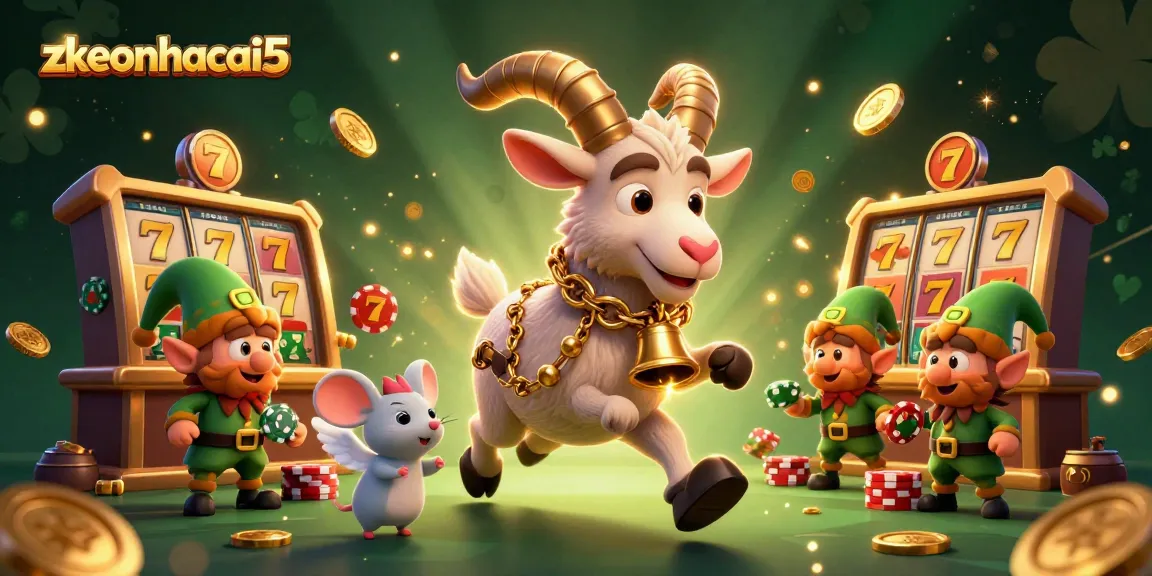Experience exciting gameplay with zkeonhacai5 featuring a festive casino scene with delightful characters.