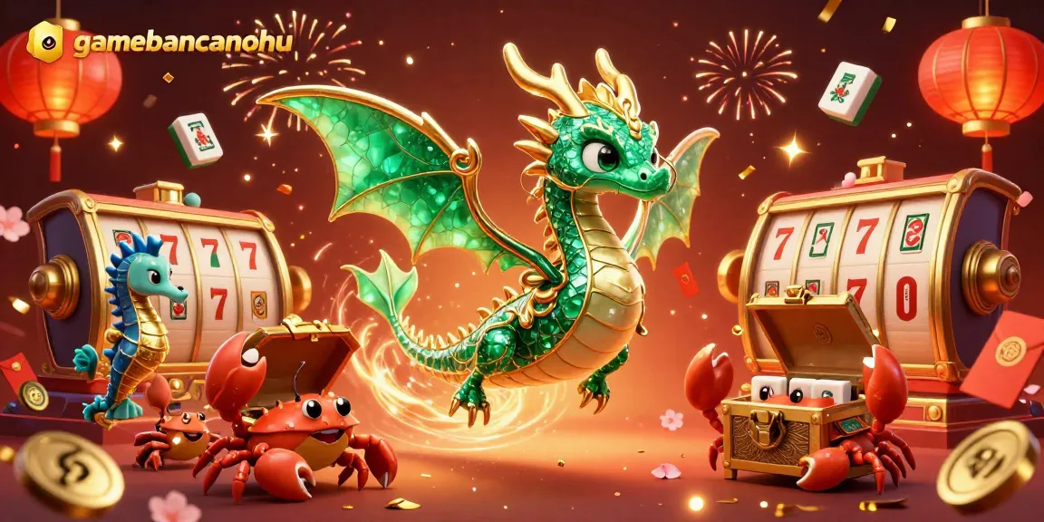 Engage with gamebancanohu's vibrant 3D illustration showcasing dazzling casino treasures.