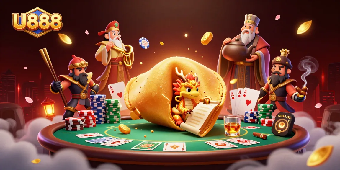 Experience thrilling casino action at U888 featuring vibrant 3D characters and dynamic poker elements.