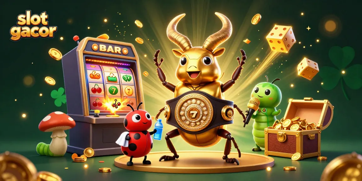 Gambar slot gacor menunjukkan keajaiban mesin slot dengan banyak koin dan simbol yang berkilauan.