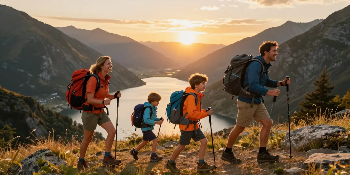 Families enjoying adventure together while hiking in vibrant mountains, inspired by thatmountainlife.com