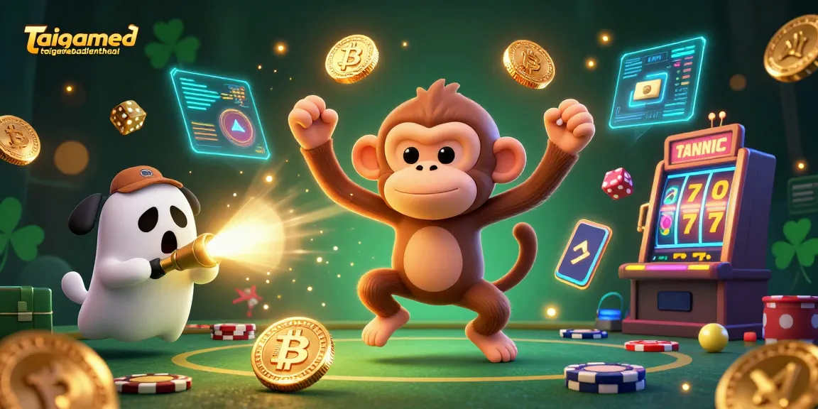 Experience thrilling action at taigamebaidienthoai with a ghostly monkey juggling casino treasures.