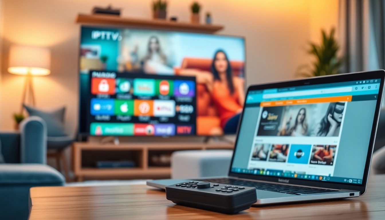 Enhance your entertainment experience with a free trial iptv showcasing vibrant channel options on a sleek TV.