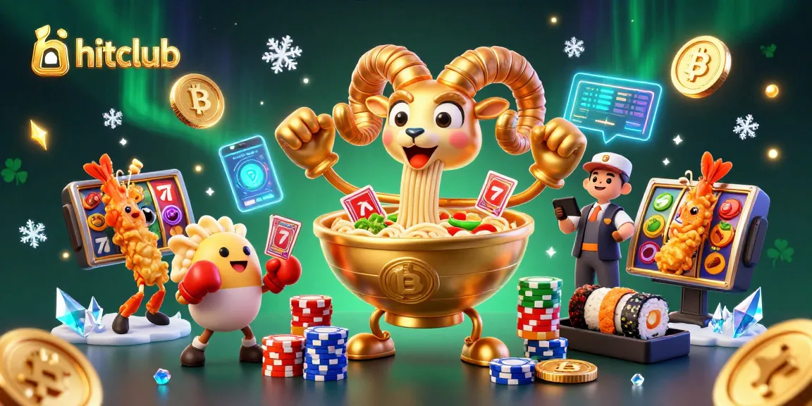 Engage in exciting gameplay with hitclub's vibrant 3D illustration of a crypto-themed casino scene.