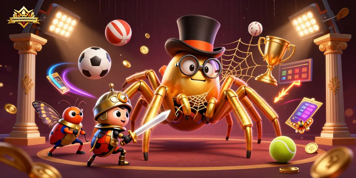 Engage with taigamebancaanxu in a vibrant casino battle featuring a golden tarantula and a brave beetle knight.