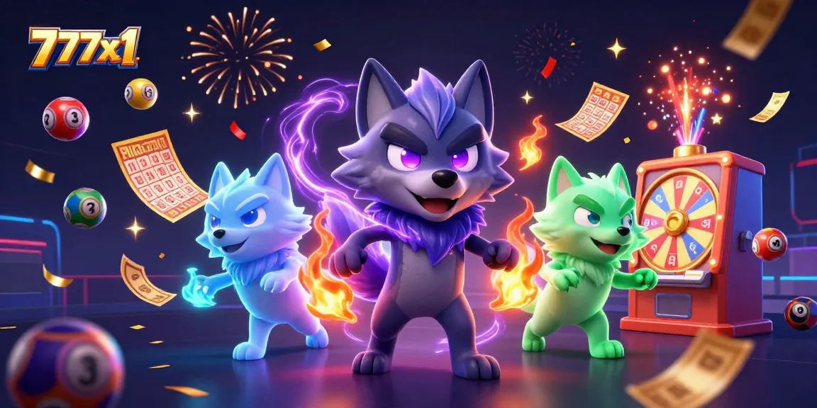 Engage with thrilling games at 777x1, featuring dynamic lottery elements and glowing ghostly wolves.
