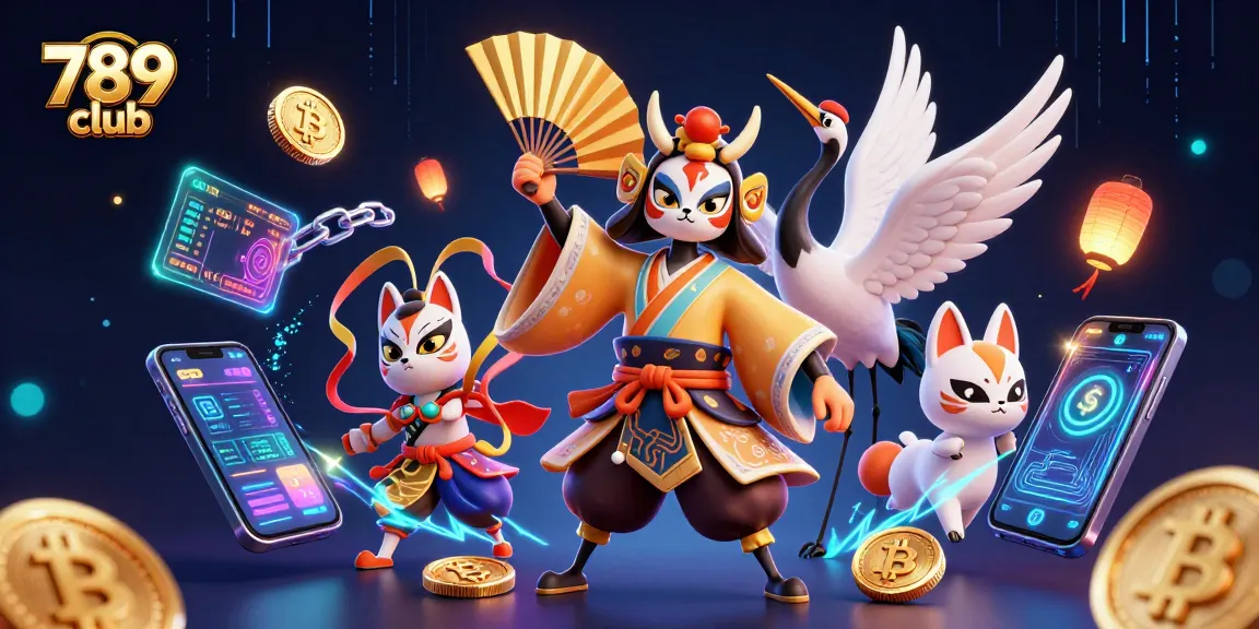 Engage with thrilling games at 789 club, featuring vibrant 3D casino art and crypto excitement.