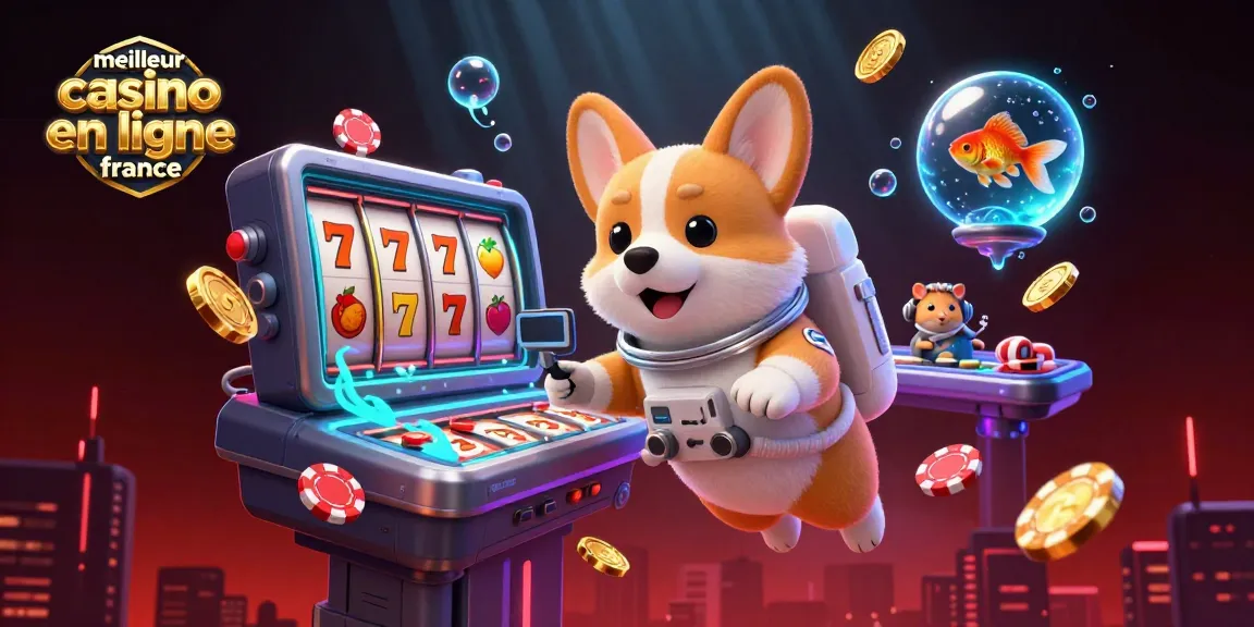 Visualisez le meilleur casino en ligne en France avec des personnages animés et des éléments de jeu captivants.